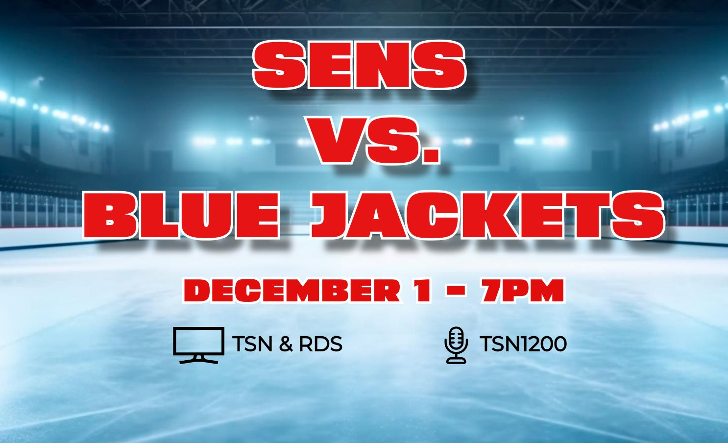 Game Day – Sens vs. Blue Jackets – Dec 1, 2023