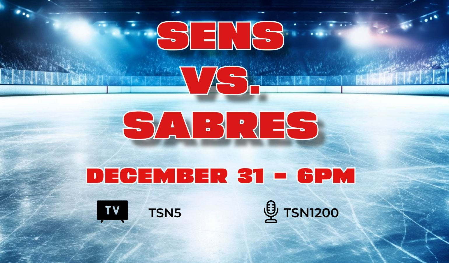 Game Day – Sens vs. Sabres – Dec 31, 2023